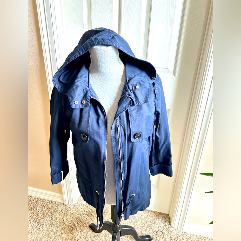 Massimo Dutti Blue Trench Coat